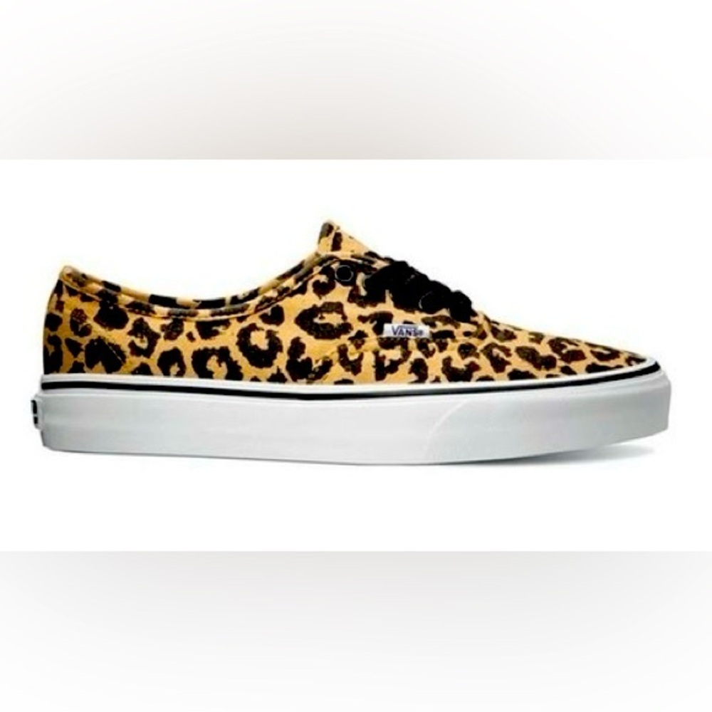 Vans Leopard Authentic Shoes Size M5.5 / W7 Leopard Print Excellent Condition